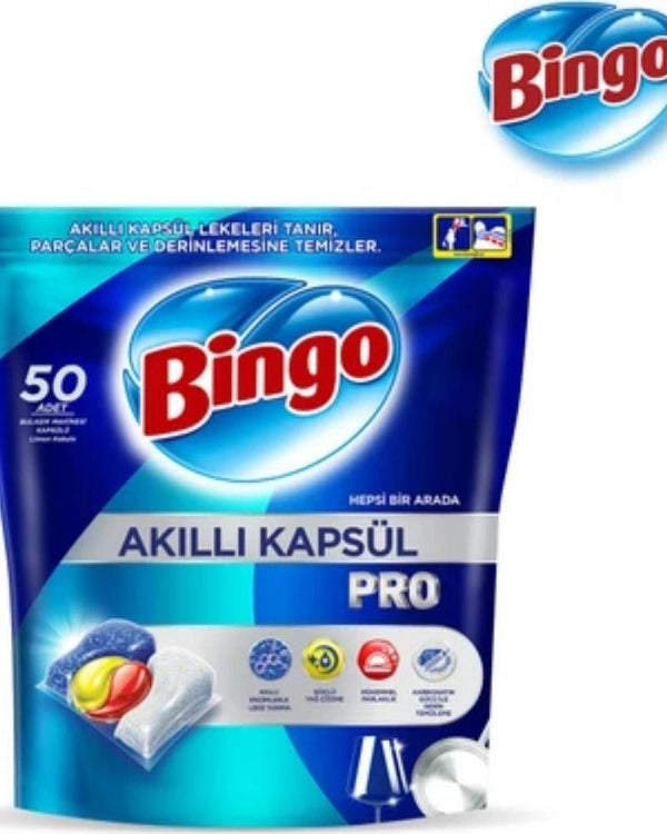 Bingo Akıllı Kapsül Pro Bulaşık Makinesi Deterjanı Tableti 50 li
