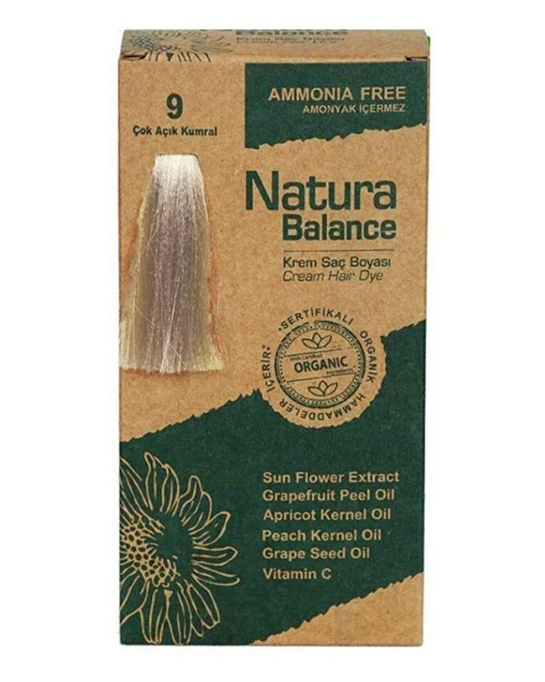 Natura Balance Organıc Saç Boyası 9 Çok Açık Kumral