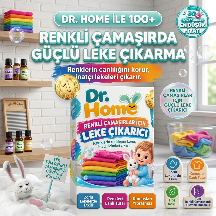 Dr Home Renkliler İçin Toz Leke Çıkarıcı 1 KG Aktif Oksijen