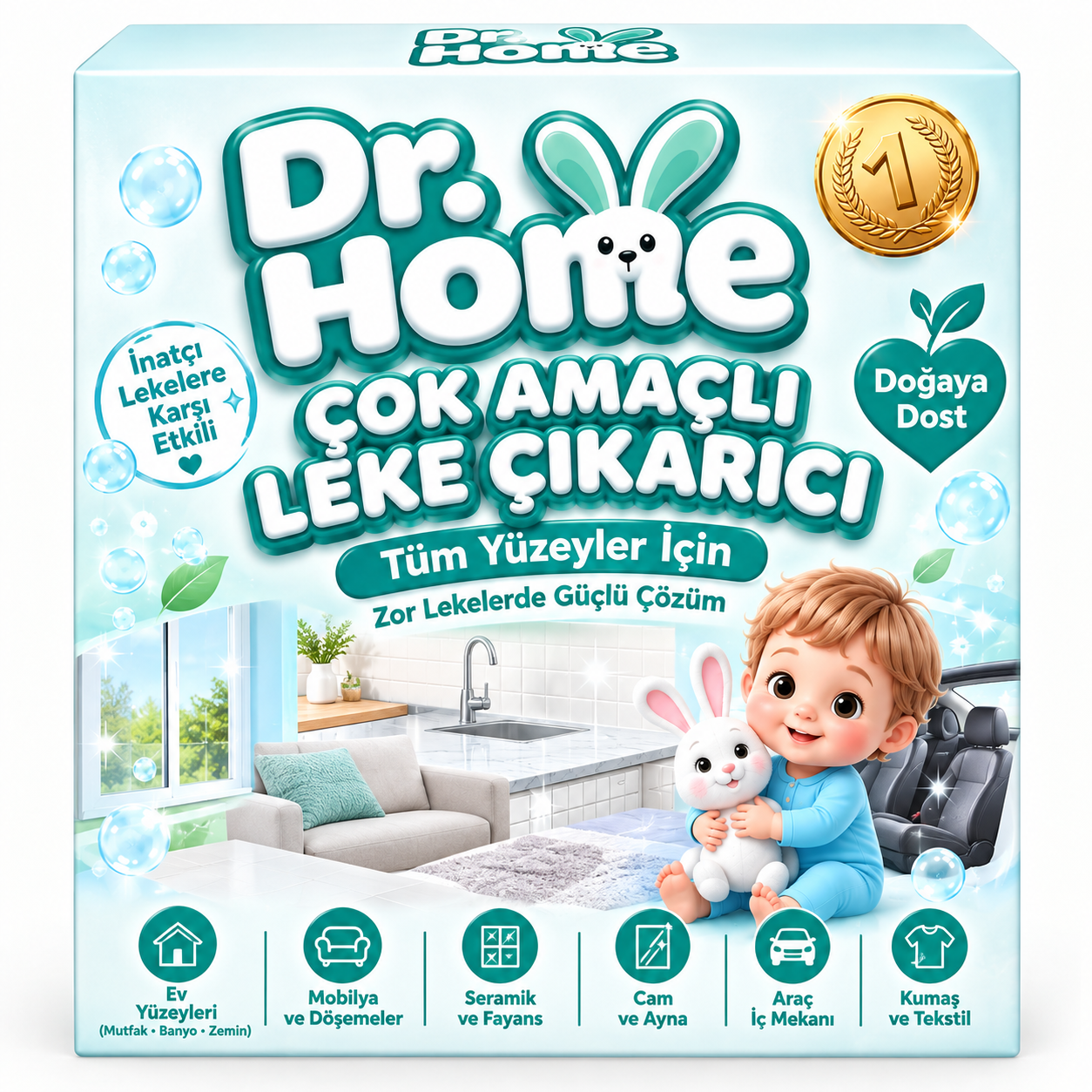 Dr Home Çamaşır Ve Yüzey Için Çok Amaçlı Oksijenli Toz Leke Çıkarıcı ve beyazlatıcı 1000 gr
