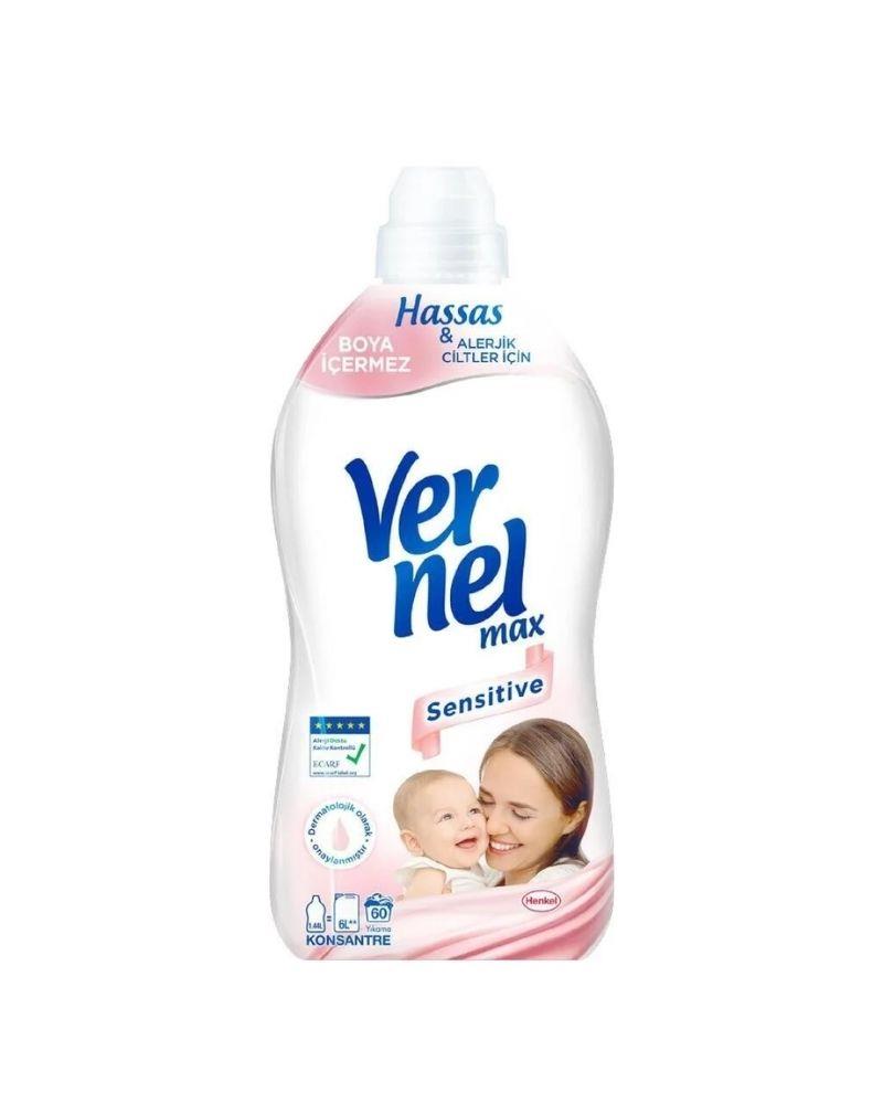 Vernel Max Sensitive Yumuşatıcı 60 Yıkama 1.44 lt