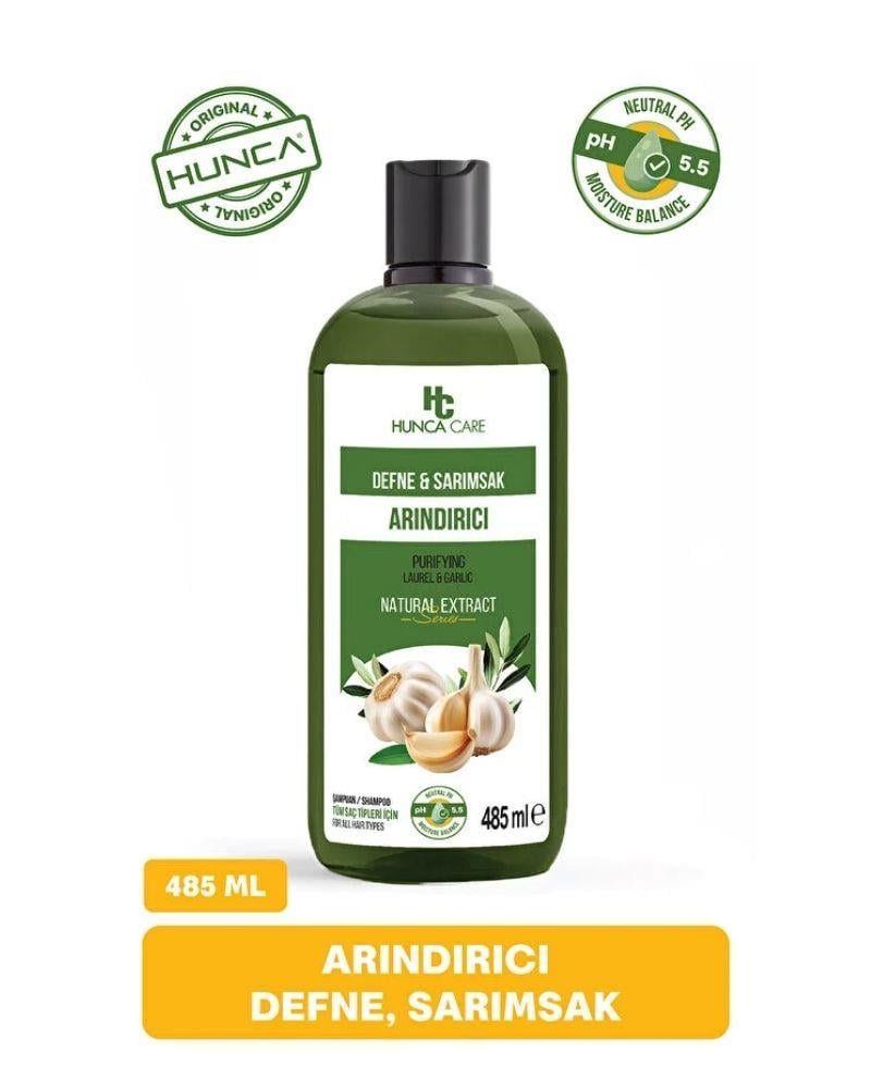 Hunca Care Defne Ve Sarımsaklı Şampuan, Saç Dökülmesine Karşı Yardımcı 485 ml