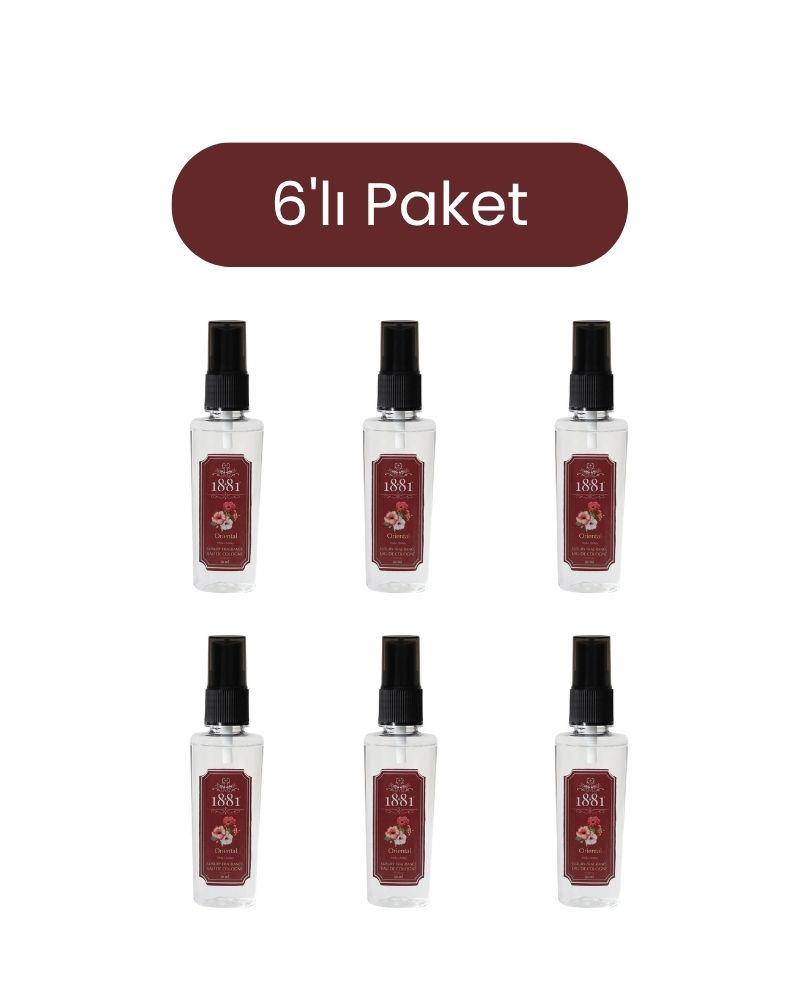 1881 Kolonya 50ml Sprey Oriental & Miski Amber 6'lı Paket