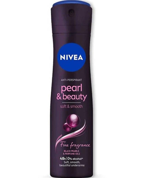 NIVEA Kadın Sprey Deodorant Pearl&Beauty Fine Fragrance 150ml, Ter Kokusuna Karşı 48 Saat Etkili