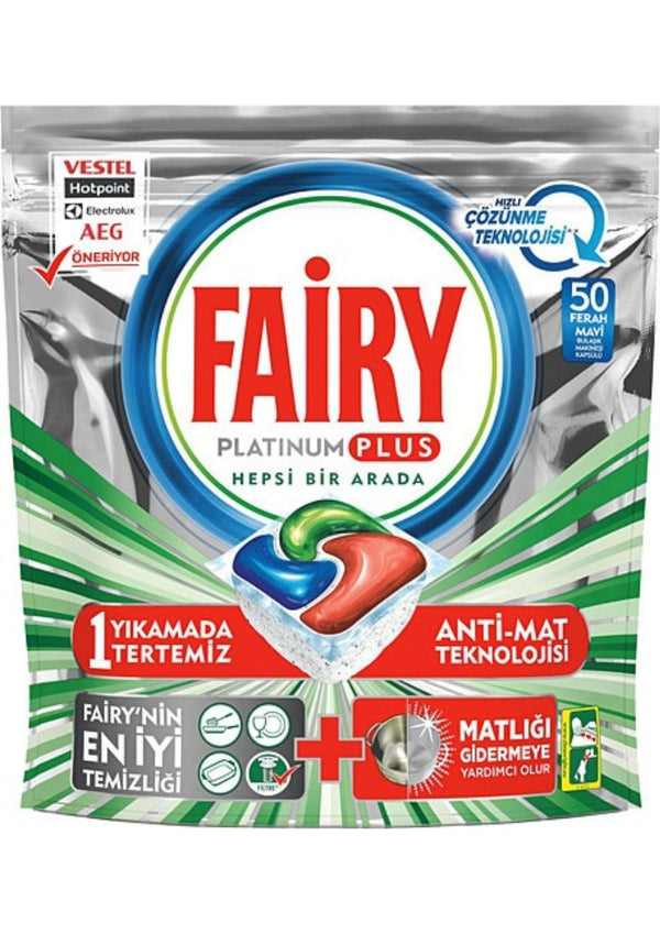 Fairy Platinum Plus Bulaşık Makinesi Tableti 50'li