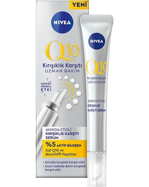 NIVEA Q10 Anında Etkili Kırışıklık Karşıtı Serum 15ml, Sıkılaştırıcı, Dolgunlaştırıcı, Nemlendirici