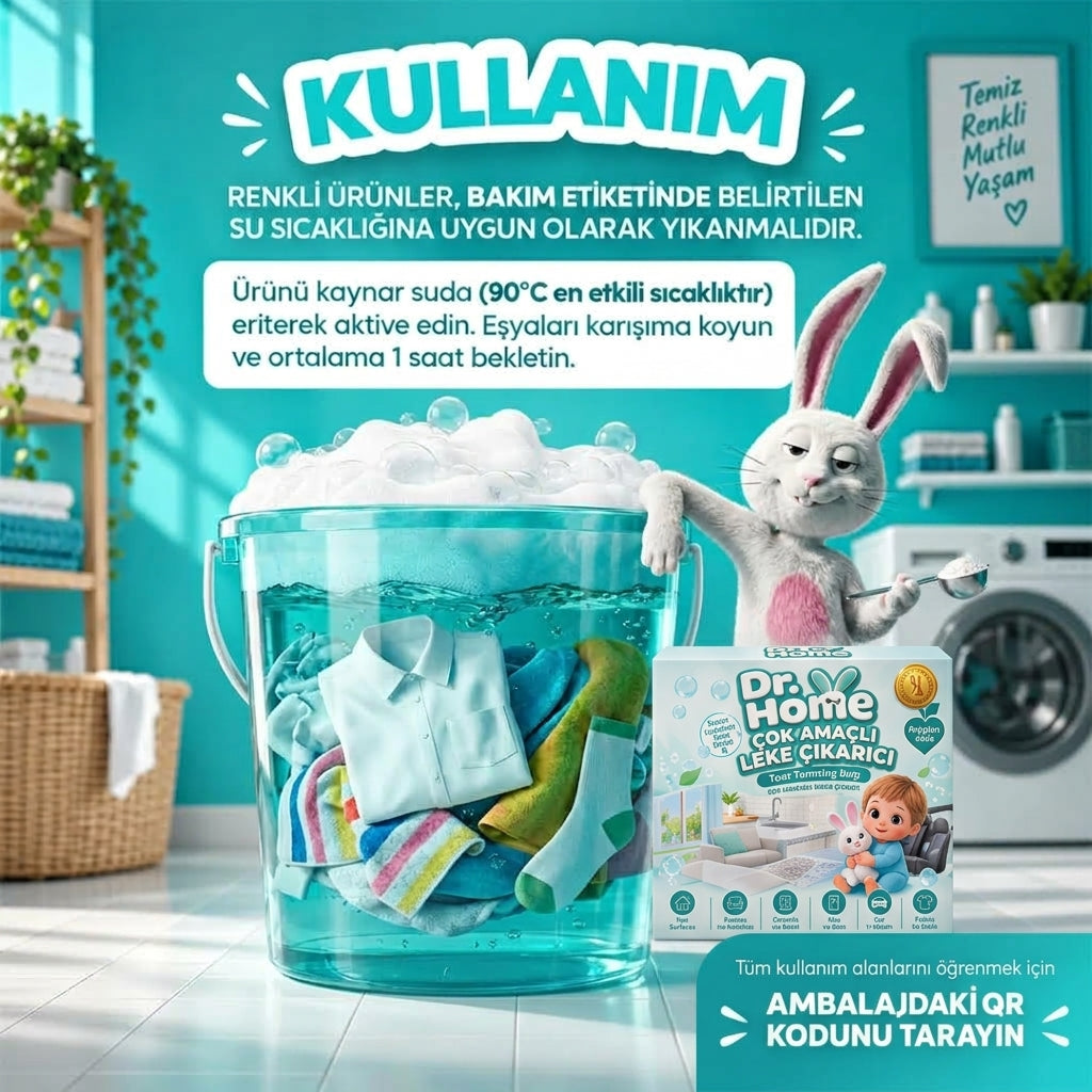 Dr Home Çamaşır Ve Yüzey Için Çok Amaçlı Oksijenli Toz Leke Çıkarıcı ve beyazlatıcı 1000 gr