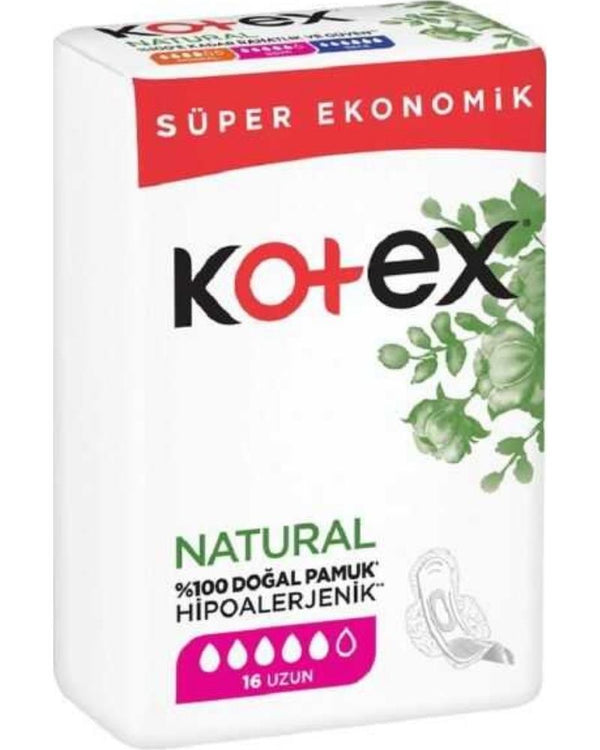 Kotex Süper Ekonomik Hijyenik Ped Natural Ultra Uzun 16'lı