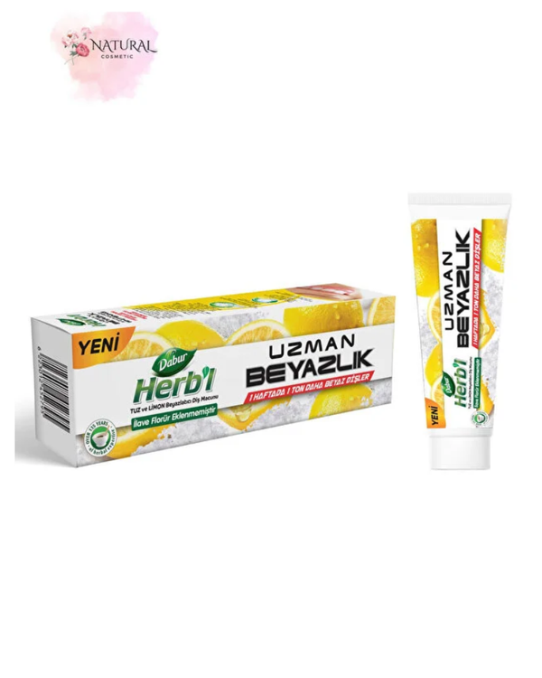 Dabur Herb'l Tuz ve Limon Beyazlatıcı Diş Macunu 100gr