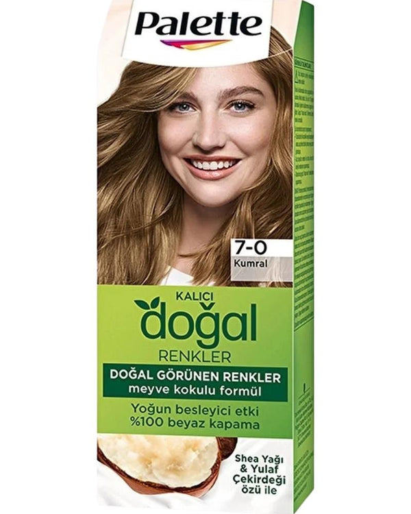 Palette 7-0 Kumral Kalıcı Doğal Renkler Saç Boyası