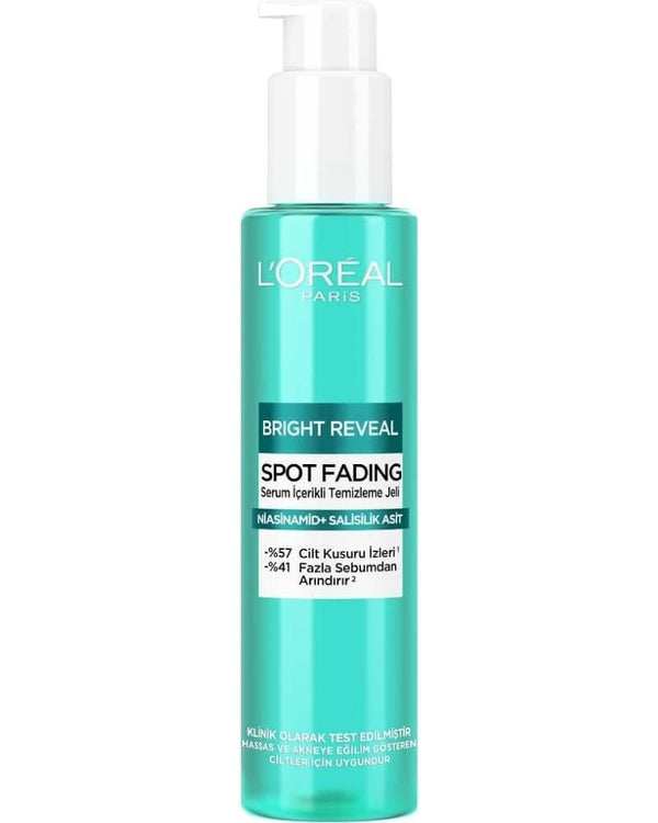 L'Oreal Paris Bright Reveal Cilt Kusuru İzi Karşıtı, Serum İçerikli Temizleme Jeli Niasinamid+Salisilik Asit 150ml