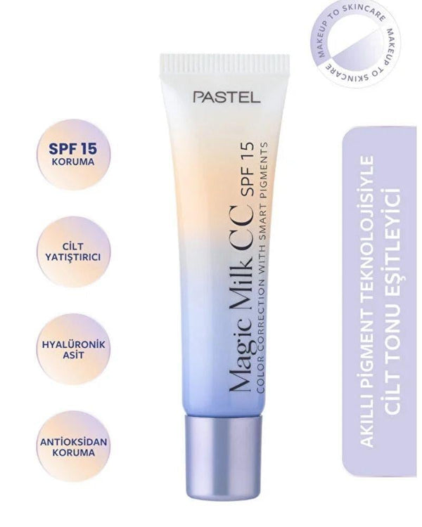 Pastel Magic Milk CC SPF 15 - Cilt Tonu Eşitleyici SPF 15 CC Krem 52 Ivory