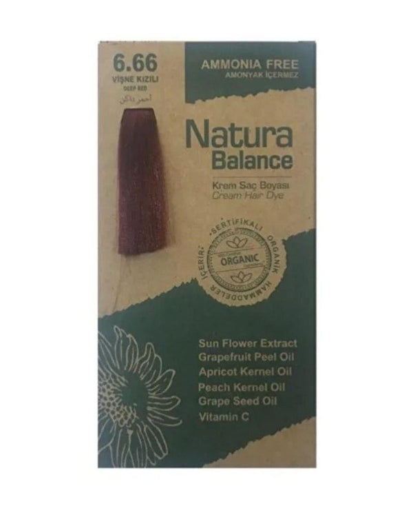 Natura Balance Saç Boyası 6.66 Vişne Kızılı