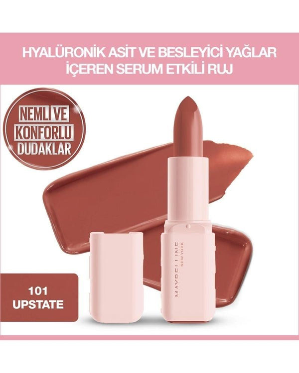 Maybelline New York Serum Etkili Hyalüronik Asit ve Besleyici Yağ İçeren Ruj 101 Upstate