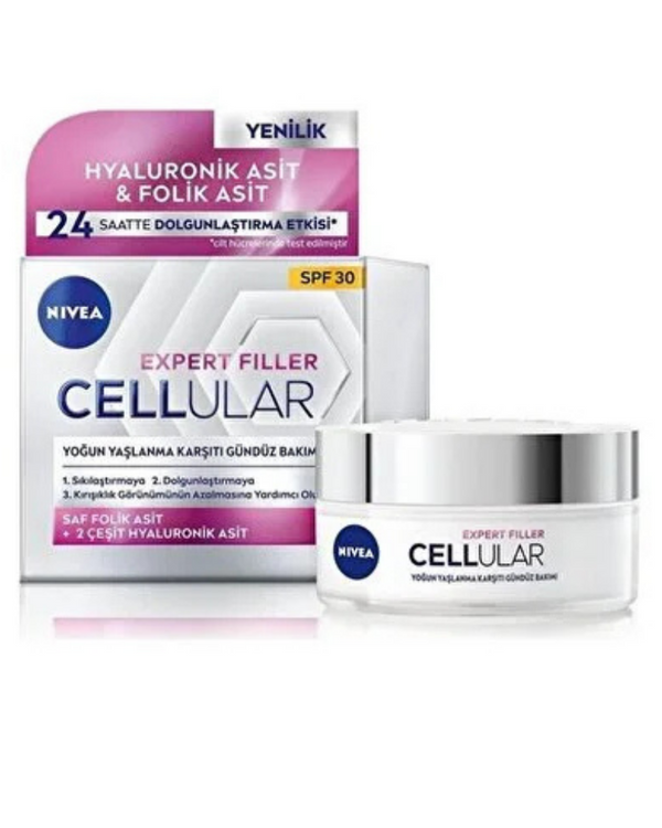 Nivea Cellular Expert Filler Yoğun Yaşlanma Karşıtı Gündüz Bakımı SPF30 50 ml