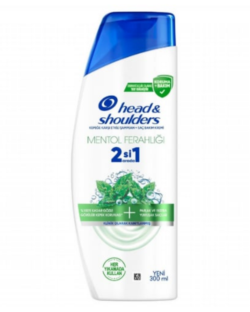 Head&Shoulders Mentol Ferahlığı 2'si 1 Arada Şampuan 300ml