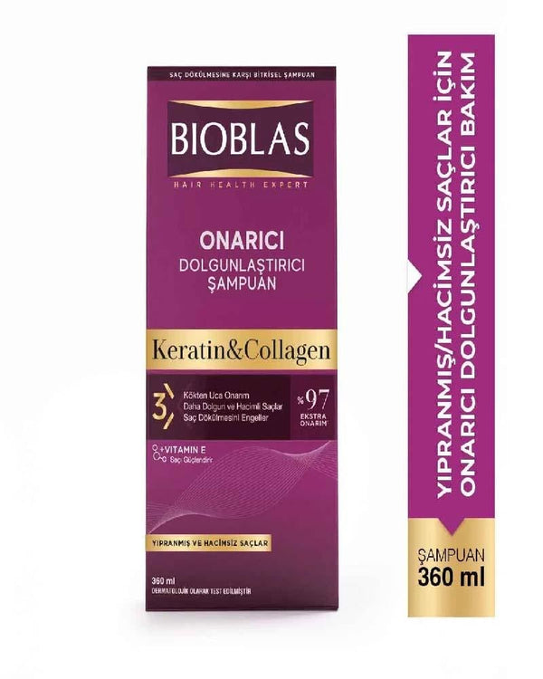 BİOBLAS Kolajen&keratin Dolgunlaştırıcı ve Onarıcı Şampuan 360 ml
