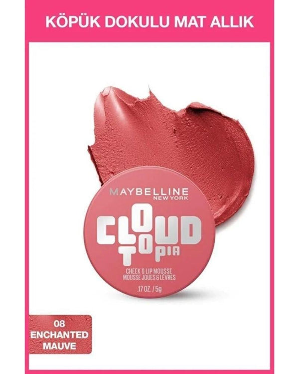 Maybelline New York Cloudtopia Köpük Dokulu Mat Allık - 08 Enchanted Mauve