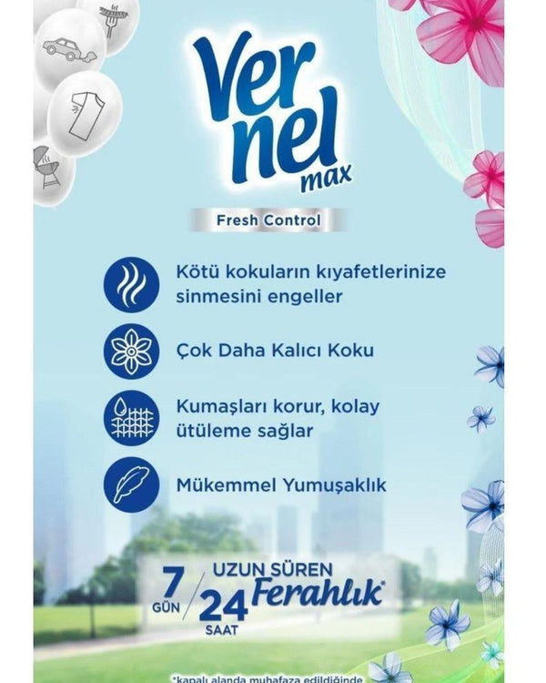 Vernel Max Konsantre 1320 ml(55 Yıkama) Buz Serinliği