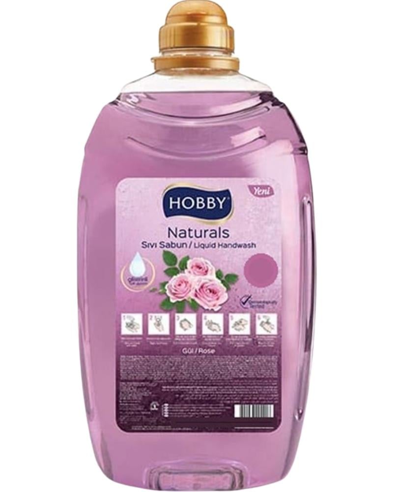 Hobby Sıvı Sabun Gliserinli 3 L. Gül Naturals Serisi