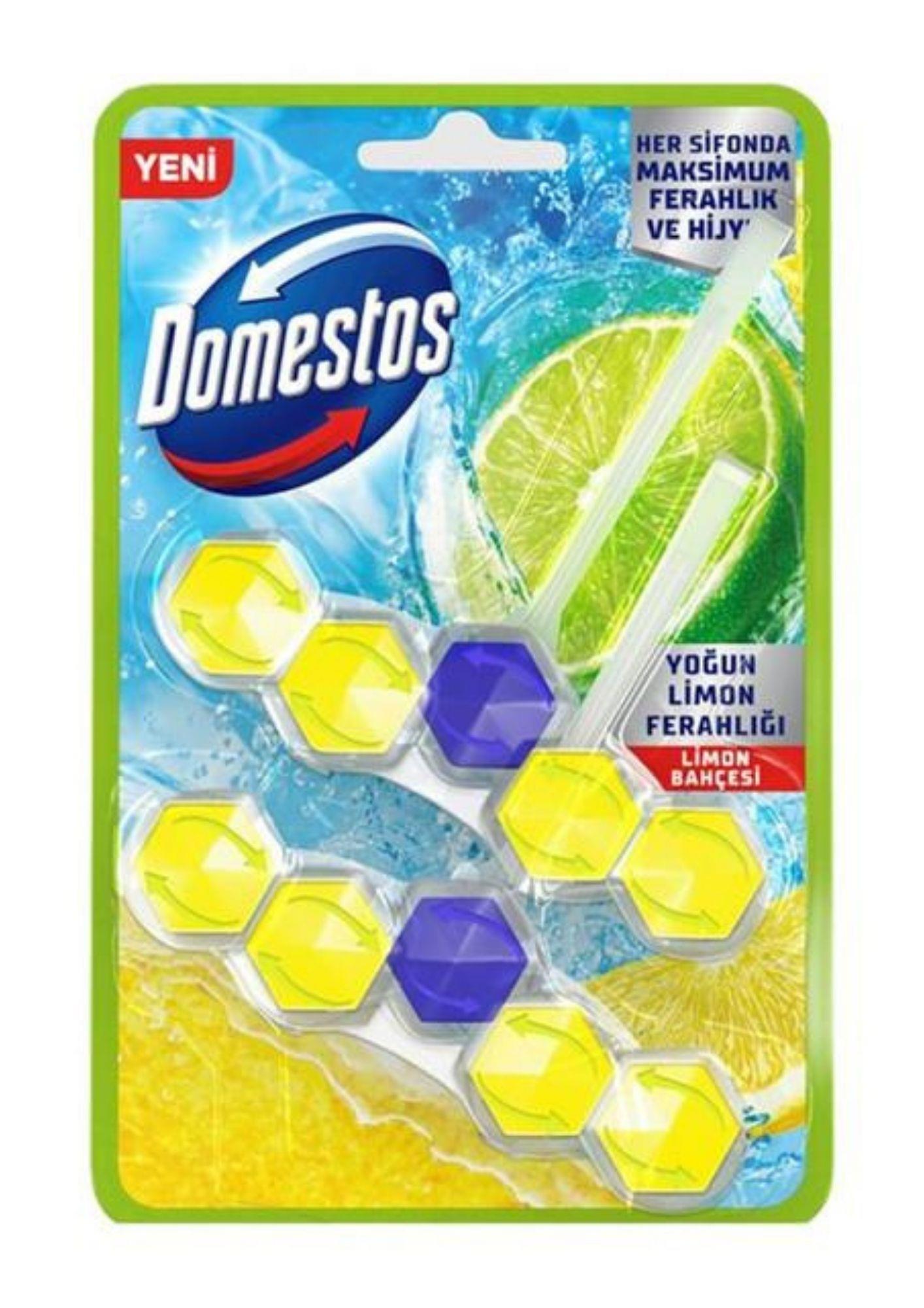 Domestos WC Blok 5'li Güç Limon 2x50gr