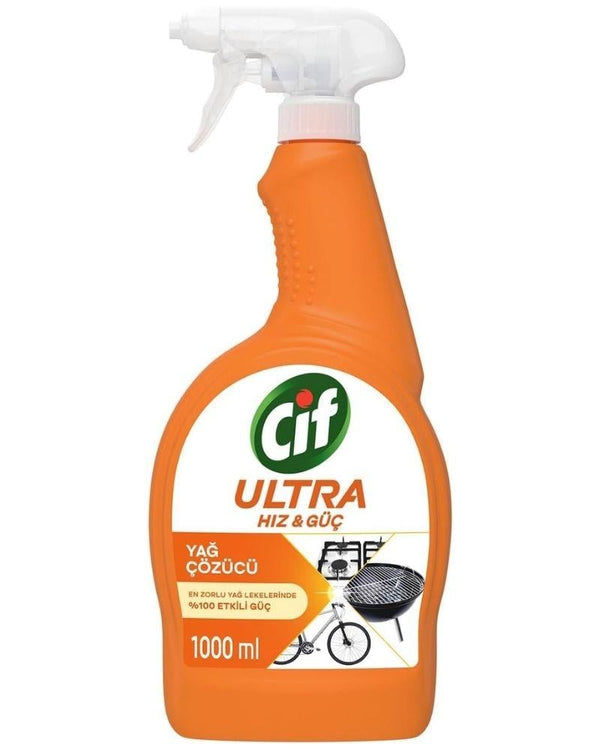 Cif Ultra Hız & Güç Yağ Çözücü Sprey Leke ve Kir Çıkarıcı 1000 ml