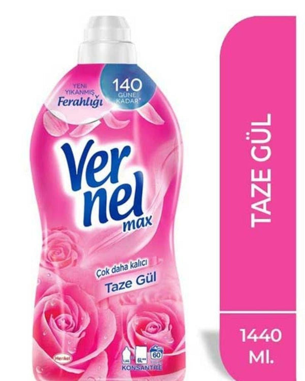 Vernel Max Taze Gül Yumuşatıcı 60 Yıkama 1.44 lt