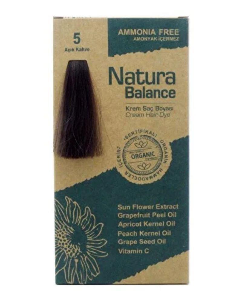 Natura Balance Saç Boyası 5 Açık Kahve