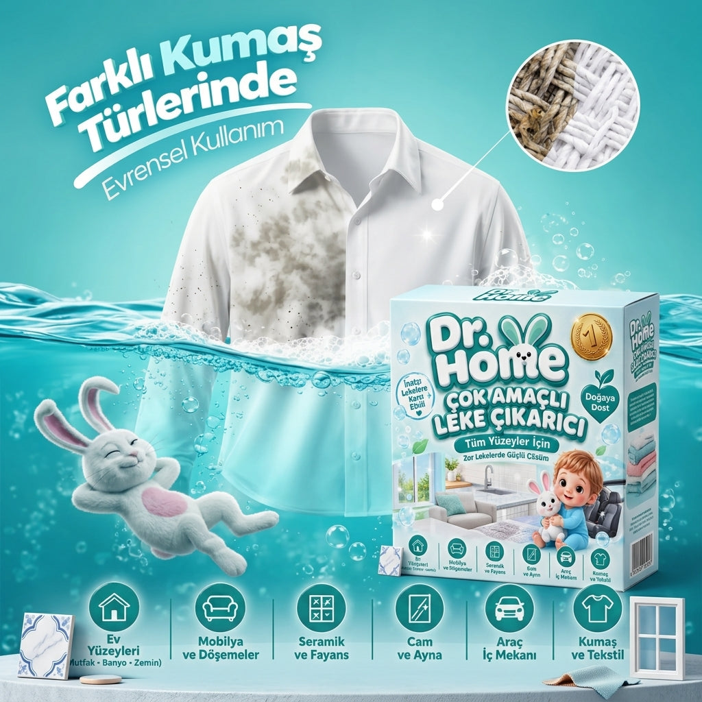 Dr Home Çamaşır Ve Yüzey Için Çok Amaçlı Oksijenli Toz Leke Çıkarıcı ve beyazlatıcı 1000 gr