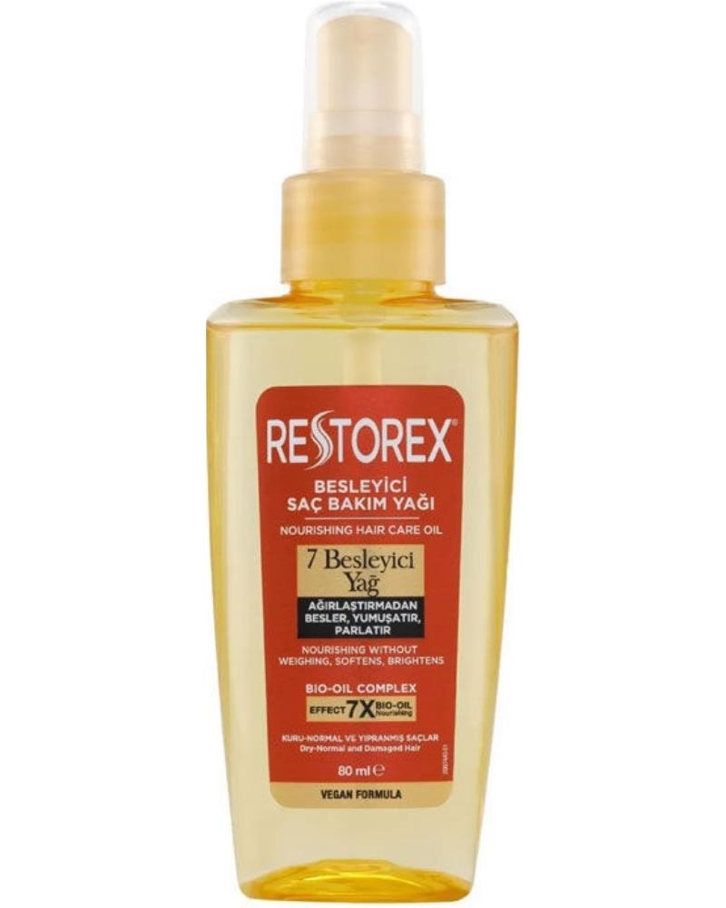 Restorex Besleyici Bakım Yağı 80 Ml - 7 Besleyici Yağ Göz Alıcı Parlaklık İpeksi Yumuşaklık