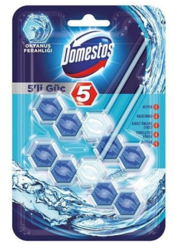 Domestos Wc Blok 5 Li Güç Okyanus Ferahlığı 2*50 Gr
