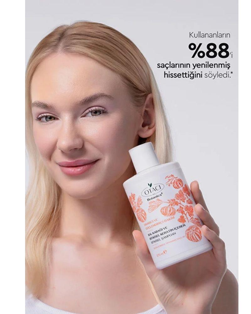 Otacı Botanics + Onarıcı & Güçlendiri Bakım- Balkabağı ve Bitkisel Keratin İçeren Bitkisel Şampuan