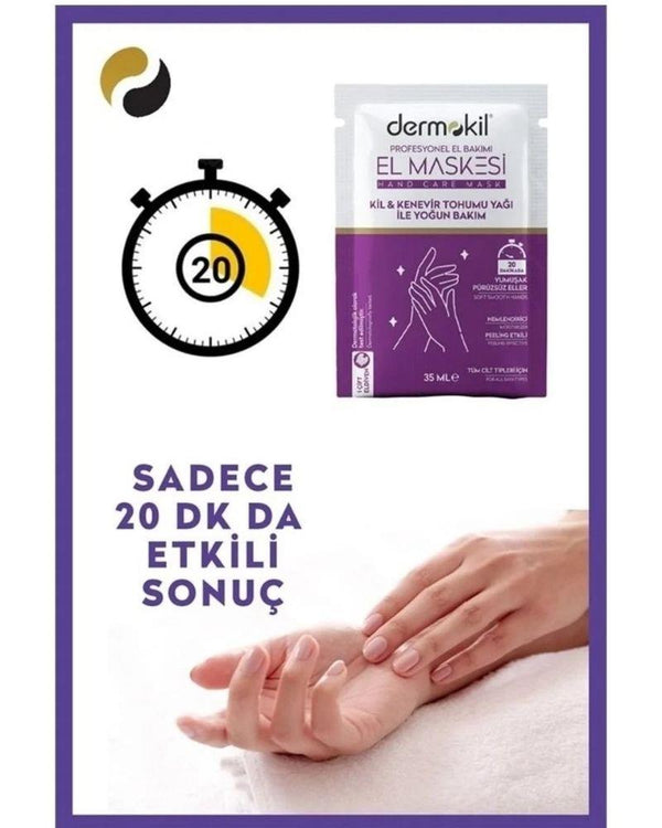 Dermokil Kil ve Kenevir Yağlı Peeling Etkili El Maskesi