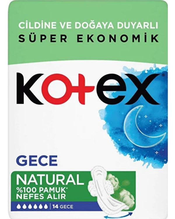 Kotex Hijyenik Ped Natural Gece 14'lü
