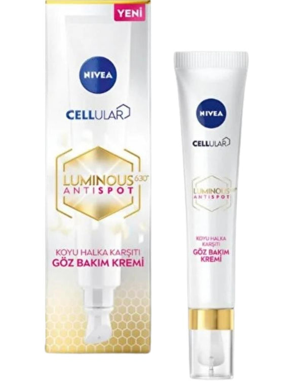 NIVEA Luminous630 Koyu Halka Karşıtı Göz Bakım Kremi 15ml, Aydınlık Göz Çevresi, Hyaluronik Asit Etkili