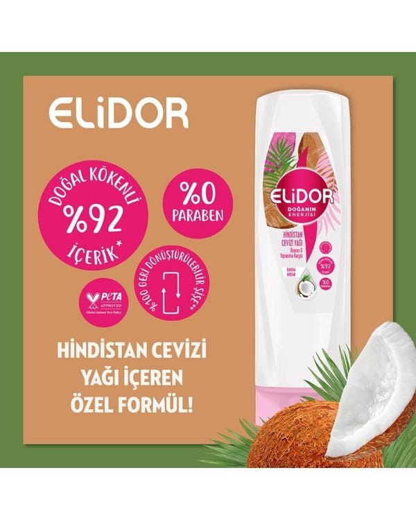 Elidor Saç Bakım Kremi Hindistan Cevizi Yağı 350 ml