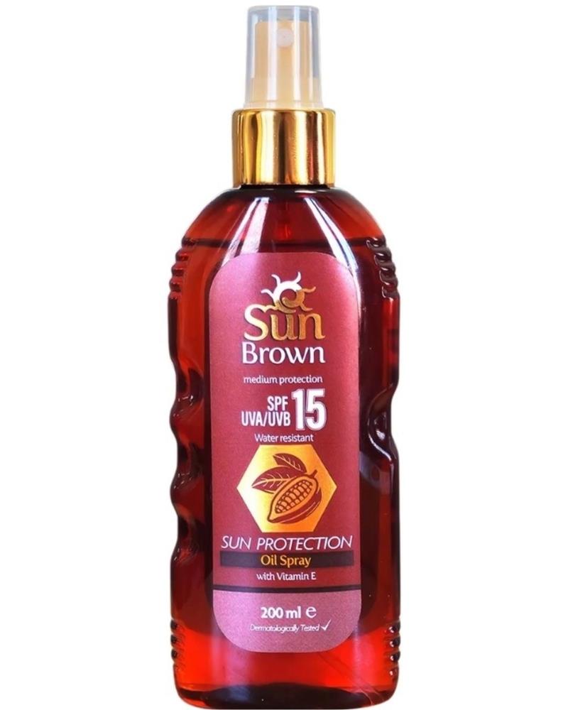 Sun Brown Güneş Koruyucu Güneş Yağı Spreyi Spf15 200 ml