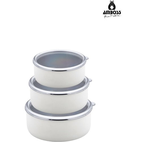 Amboss 6 Parça Crispella 14-16-18 cm Emaye Saklama Kabı Seti –