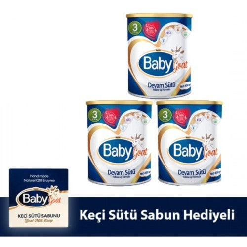 Baby Goat 3 Keçi Sütü Bazlı Devam Sütü 400 gr 3 lü ( Sabun