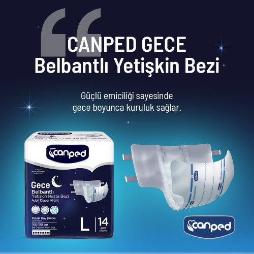 Canped Belbantlı Yetişkin Hasta Bezi Büyük Boy 56 Adet Fiyatı