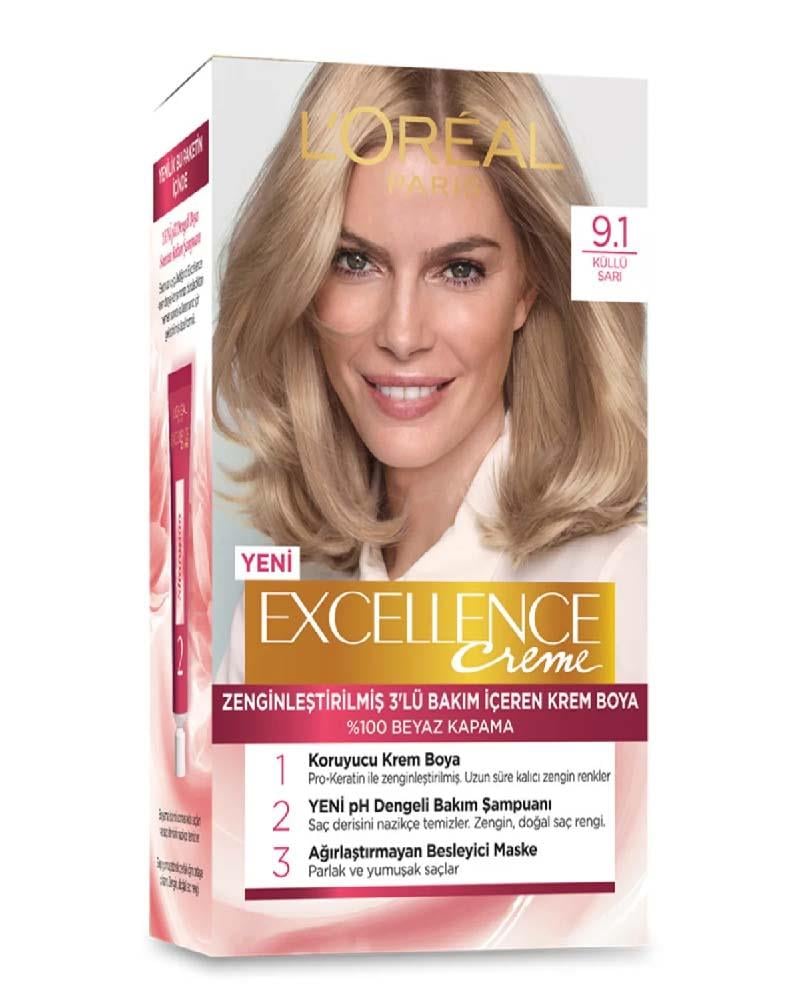 Excellence Creme Saç Boyası Küllü Sarı 9-1