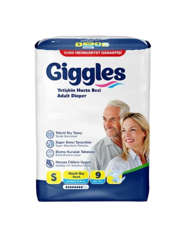 Giggles Yetişkin Bel Bantlı Hasta Bezi Small 9 Adet