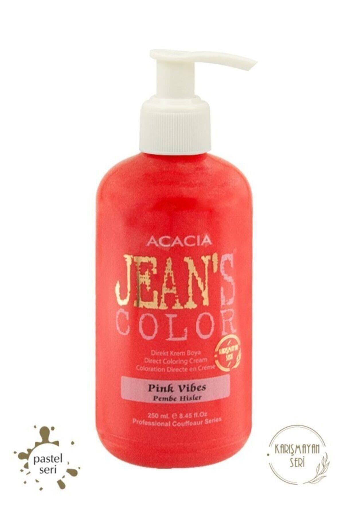 Acacia Jeans Color Pembe Hisler 250 Ml.pink Vibes Pastel Amonyaksız Balyaj Renkli Saç Boyası