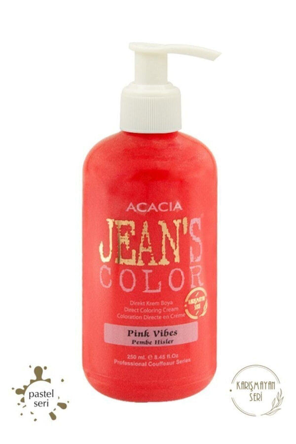 Acacia Jeans Color Pembe Hisler 250 Ml.pink Vibes Pastel Amonyaksız Balyaj Renkli Saç Boyası