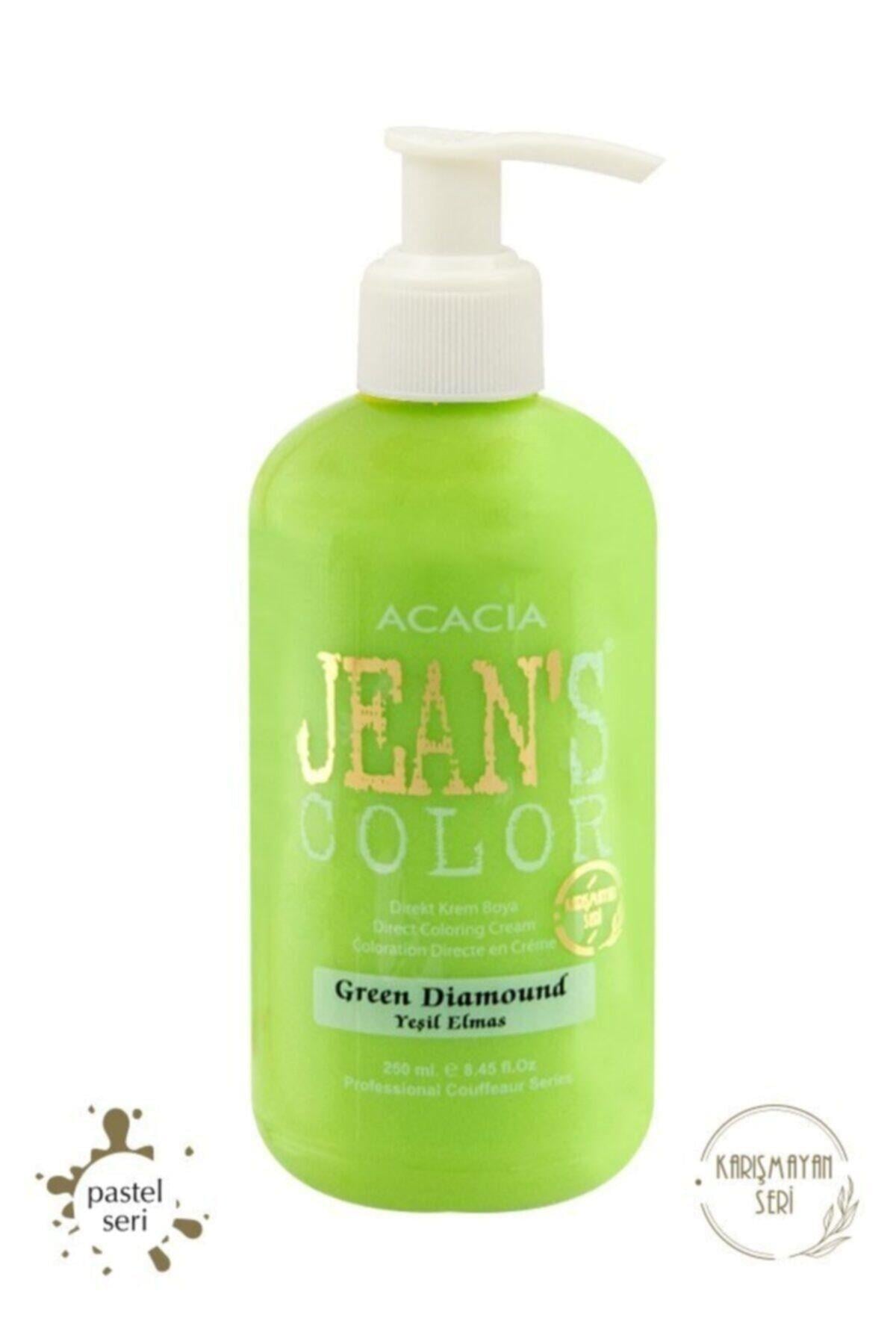 Acacia Jean's Color Yeşil Elmas 250 Ml.green Dıamond Pastel Amonyaksız Balyaj Renkli Saç Boyası