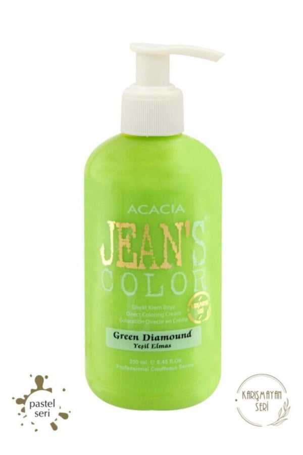 Acacia Jean's Color Yeşil Elmas 250 Ml.green Dıamond Pastel Amonyaksız Balyaj Renkli Saç Boyası
