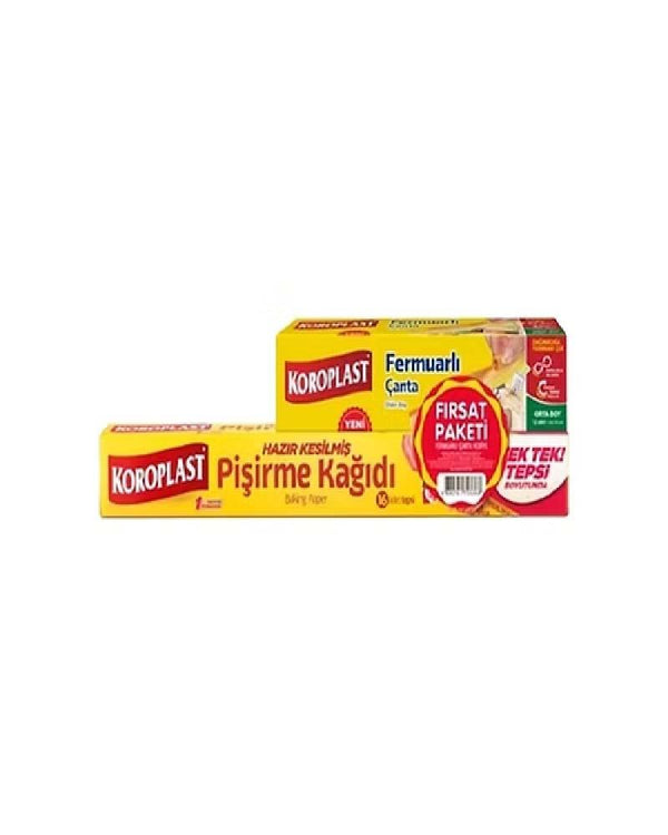Koroplast 2'li Set Pişirme Kağıdı + Fermuarlı Çanta