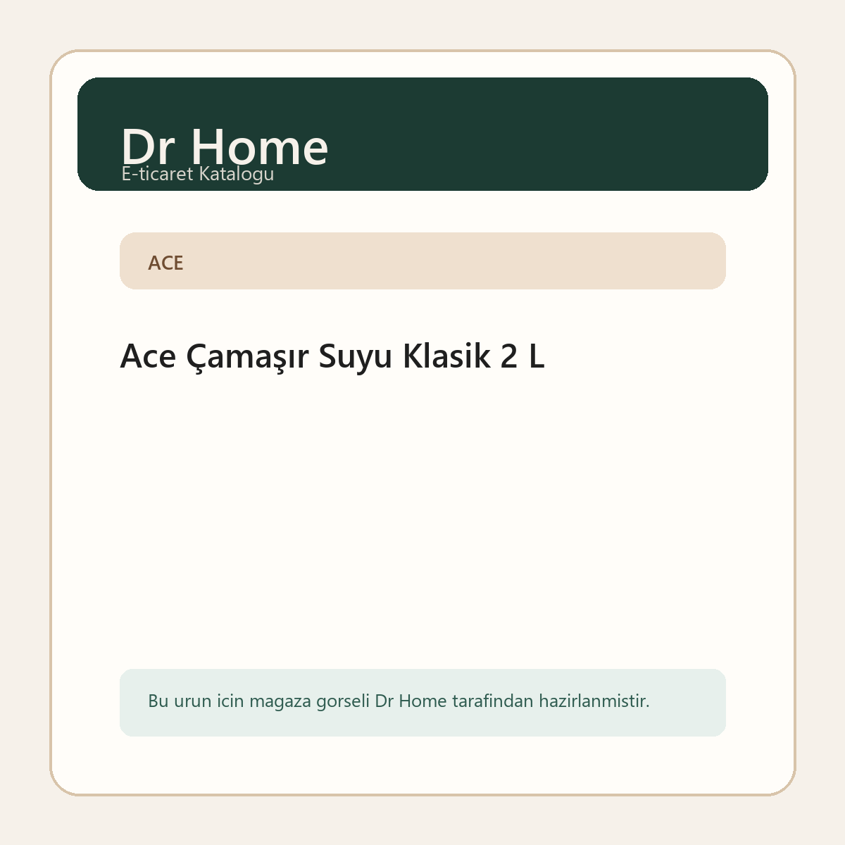 Ace Çamaşır Suyu Klasik 2 L