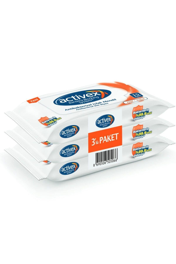 Activex Antibakteriyel Islak Mendil Cep Boy 45 Yaprak