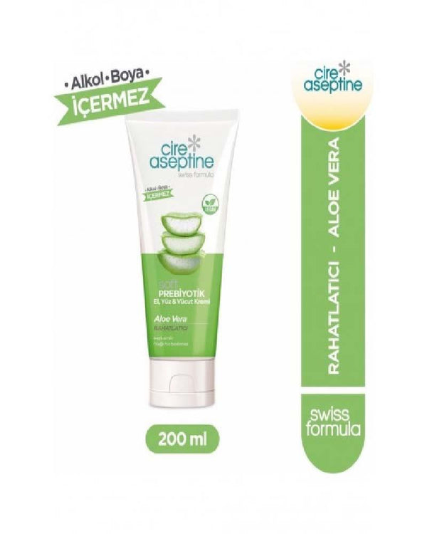 Cire Aseptine Soft Prebiyotik Aloe Vera 200 Ml Tüp